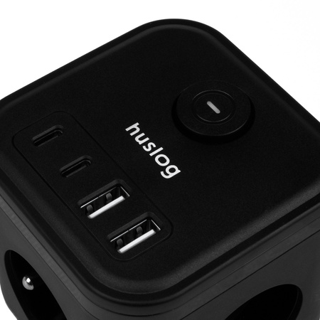 Huslog Przedłużacz kostka z USB