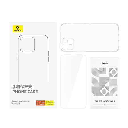 Etui + Szkło Hartowane APPLE IPHONE 15 Baseus Schott Series transparentne