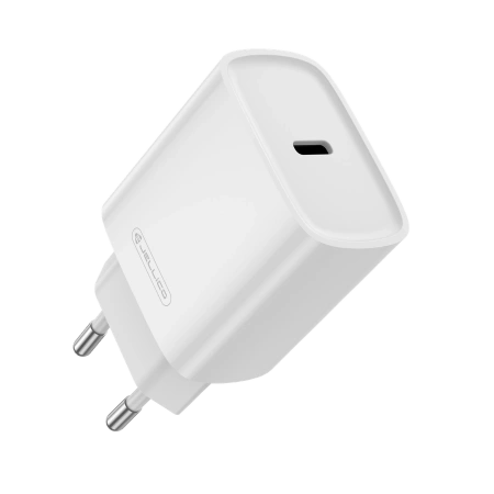 JELLICO wall charger EU53 PD 30W 1xUSB-C + cable USB-C - USB-C White