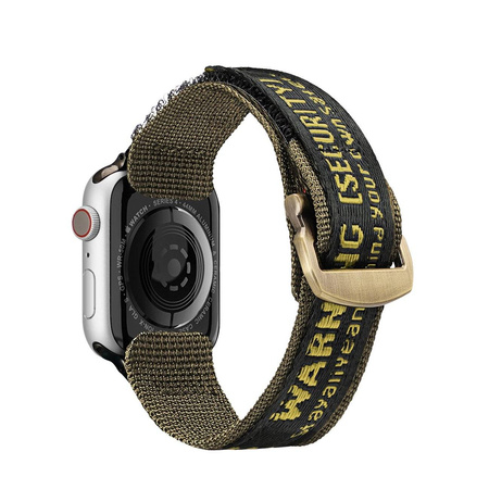 Dux Ducis Strap (Outdoor  Version) pasek Apple Watch Ultra, SE, 8, 7, 6, 5, 4, 3, 2, 1 (49, 45, 44, 42  mm) nylonowa opaska bransoleta żółto-zielony