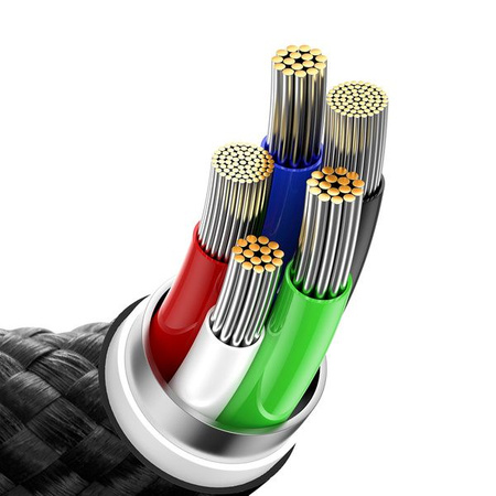 BASEUS kabel Typ C do Apple Lightning 8-pin Power delivery 20W Glimmer Series CADH000101 2m czarny
