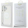Guess IML Metal Colored Circle Classic Logo MagSafe - Etui do iPhone 16 (biały)