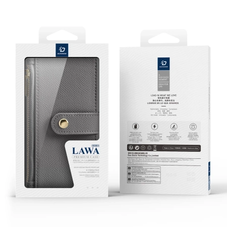 Dux Ducis Lawa Leather Case for iPhone 16 - Gray