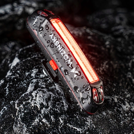 Wozinsky WSBLB2 USB-C Fahrradlicht-Set vorne (400 lm) und hinten, Schwarz