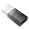 HOCO adapter USB A (męski) do Typ C (żeński) UA36C transparentny czarny