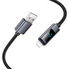 Kabel USB A do Lightning Hoco 2,4A z wyświetlaczem 1 m X112 czarny