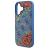Oryginalne Etui IPHONE 16 Guess Hardcase 4G Flowers Print MagSafe (GUHMP16SP4ROPEMCB) niebieskie
