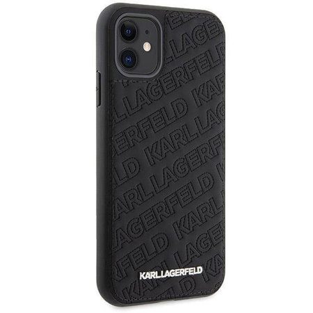 Oryginalne Etui KARL LAGERFELD Hardcase KLHCN61PQKPMK do iPhone 11 (Quilted K Pattern / czarny)