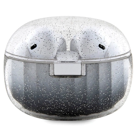 Słuchawki Bluetooth TWS Guess Glitter Gradient ze stacją dokującą - czarne