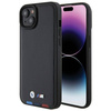 BMW BMHCP15M22PTDK iPhone 15 Plus 6,7" schwarz/schwarzer Lederstempel Tricolor