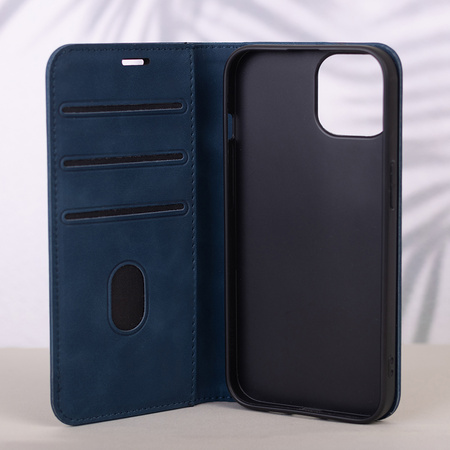Etui Smart Suede do Samsung Galaxy A55 5G granatowe