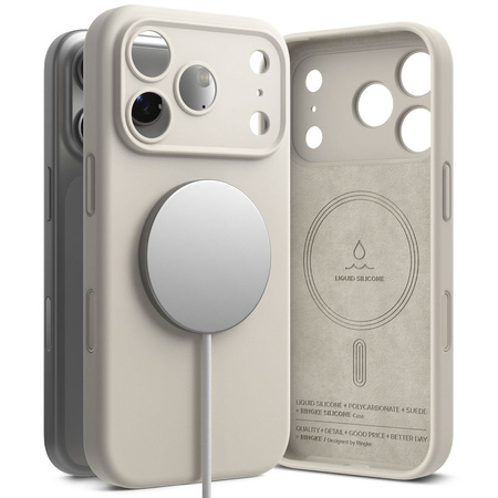 RINGKE SILICONE MAGNETIC MAGSAFE IPHONE 17 PRO STONE