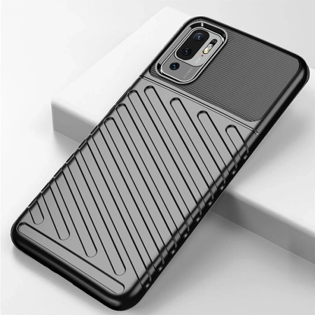 Thunder Case elastyczne pancerne etui pokrowiec Xiaomi Redmi Note 10 5G / Poco M3 Pro czarny