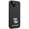 Original Case IPHONE 14 PLUS Karl Lagerfeld Hardcase Silicone Choupette Body (KLHCP14MSLCTBK) black