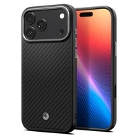 Spigen Enzo Aramid "T" MagSafe Case for iPhone 17 Pro Max - Black and Silver