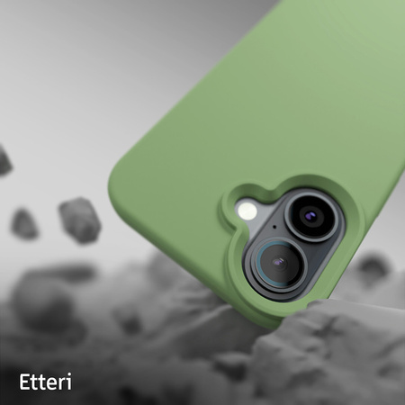 Nakładka Etteri Silicone Case do iPhone 16 6,1" jasnozielona