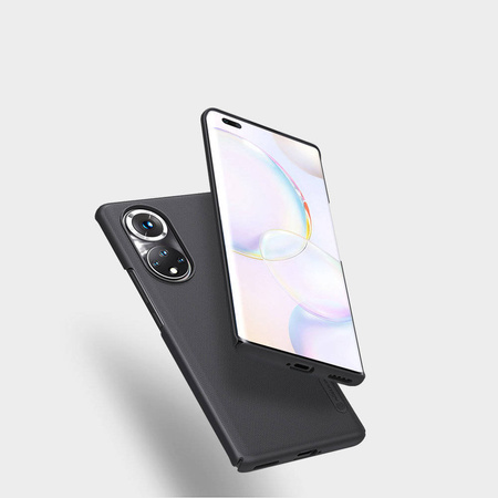 Nillkin Super Frosted Shield gehärtete Gehäuseabdeckung + Ständer Honor 50 Pro schwarz