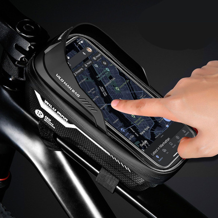 WILDMAN sakwa rowerowa na ramę na zamek 1L (4" - 7") ES12 czarna