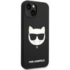 Original Handyhülle IPHONE 14 PLUS Karl Lagerfeld Hardcase Silicone Choupette Head Magsafe schwarz