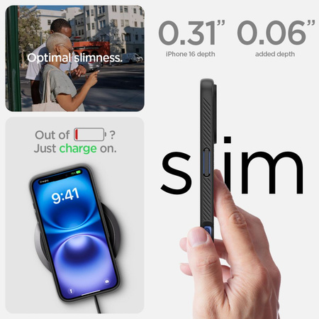 Spigen Liquid Air iPhone 16 Plus czarny/matte black ACS08066