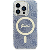 Oryginalne Etui GUESS hardcase IML 4G MagSafe GUHMP15LH4STB do Iphone 15 Pro niebieski
