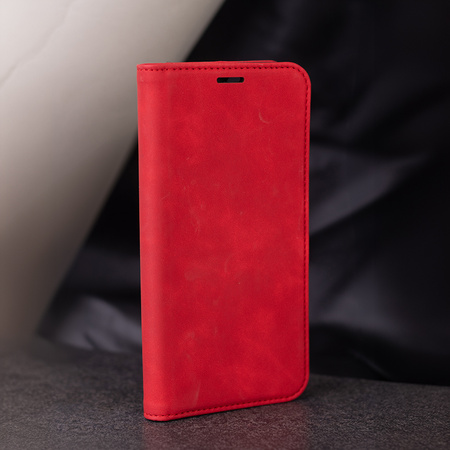 Etui Smart Suede do Samsung Galaxy S25 Plus czerwone