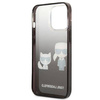 Karl Lagerfeld KLHCP13LTGKCK iPhone 13 Pro / 13 6,1" Hardcase schwarz / schwarz Gradient Ikonik Karl & Choupette