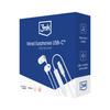 Słuchawki przewodowe USB-C 3mk Wired Headphones - białe