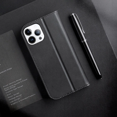 Dux Ducis Hivo echt Leder booktype case schutzhülle aufklappbare hülle für iPhone 14 Pro Max braun