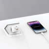 Wall Charger USAMS 2xUSB-C+1xUSB 65W (only head) GaN PD3.0 +QC3.0 Fast Charging gradient purple Sandru Series CC180TC03 (US-CC180)