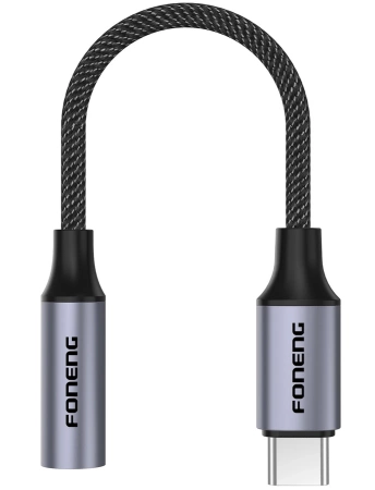 FONENG adapter BM30 USB-C - JACK 3.5MM 0.14M Black