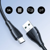 Joyroom USB - USB C 3A cable Surpass Series for fast charging and data transfer 1.2 m black (S-UC027A11)