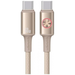 Kabel USAMS Huan Series SJ752 60W USB-C do USB-C 1,2 m tytanowy