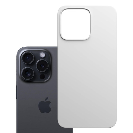 Apple iPhone 15 Pro - 3mk Hardy MagSilicone Silver-White