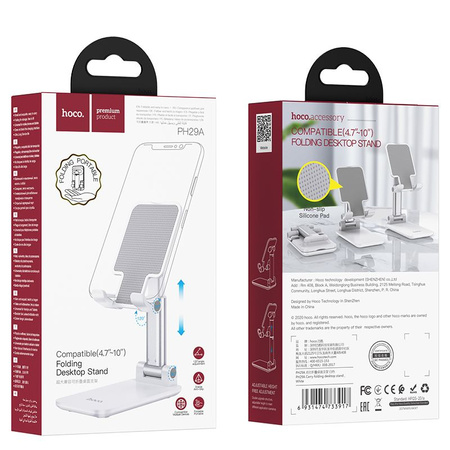 HOCO uchwyt biurkowy na tablet lub telefon Carry PH29A ( 4,7" - 10" ) biały