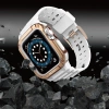 Protect Strap Band for Apple Watch 38/40/41mm Armored Case Strap - White, Rose Gold