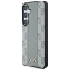 DKNY Leather Checkered Pattern MagSafe-Hülle für Samsung Galaxy S25 Taupe