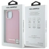 Karl Lagerfeld FW Metal Plate MagSafe iPhone 15 Hülle - Rosa