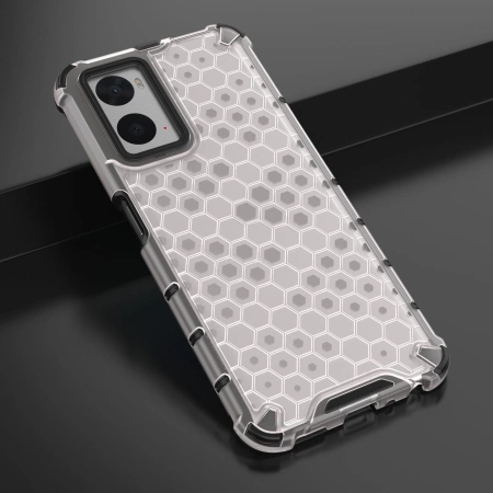Honeycomb etui pancerny pokrowiec z żelową ramką Oppo A76 / Oppo A36 / Realme 9i przezroczysty