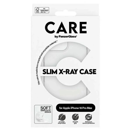 Etui CARE by PanzerGlass X-Ray Soft Basic Case z MagSafe na iPhone 16 Pro Max - przezroczyste