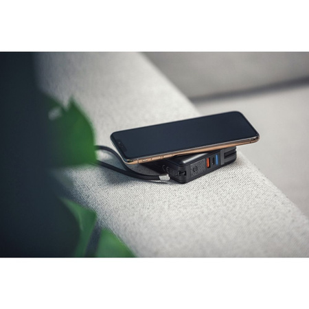 Forcell Wielofunkcyjna Ładowarka 5w1 20W PD z kablem typ C/lightning, power bankiem 10000mAh i ład. bezprzew. 15W