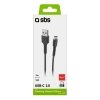 SBS TECABLETC3MTK USB-A – USB-C-Kabel 3 m – Schwarz