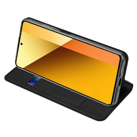 Dux Ducis Skin Pro Hülle mit Klappe und Kartenfach für Xiaomi Redmi Note 13 5G – Schwarz
