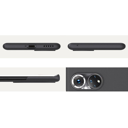 Nillkin Super Frosted Shield gehärtete Gehäuseabdeckung + Ständer Honor 50 Pro schwarz
