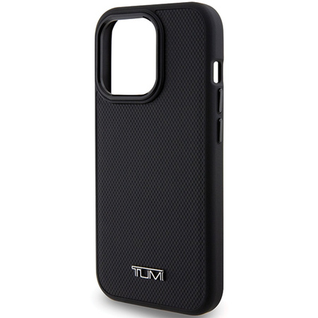Tumi TUHMP15LRBAK iPhone 15 Pro 6.1"czarny/black hardcase Leather Balistic Pattern MagSafe