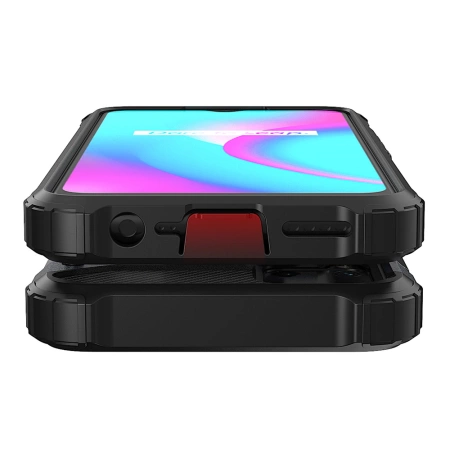 Hybrid Armor Hülle für Realme 10 5G / Realme 9i 5G gepanzerte Hybridhülle schwarz