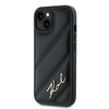 Karl Lagerfeld KLHCP14SPQDSMGK iPhone 14 / 15 / 13 6.1" czarny/black hardcase Diagonal Quilted Script