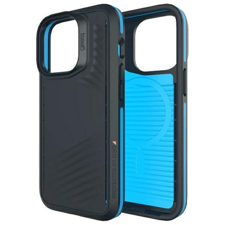 Etui Gear4 Vancouver Snap MagSafe do     iPhone 13 Pro czarno-niebieski/black-blue