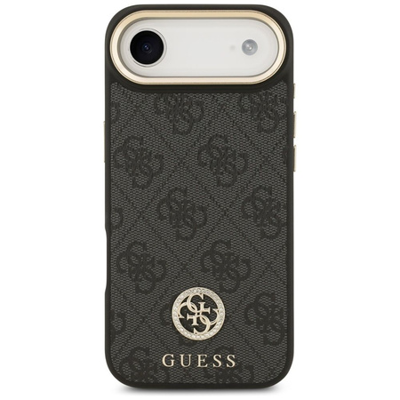 GUESS futerał do IPHONE 17 Air kompatybilny z MagSafe GUHMP17MP4GRMDEK (PU W/ 4G Strass Logo) czarny