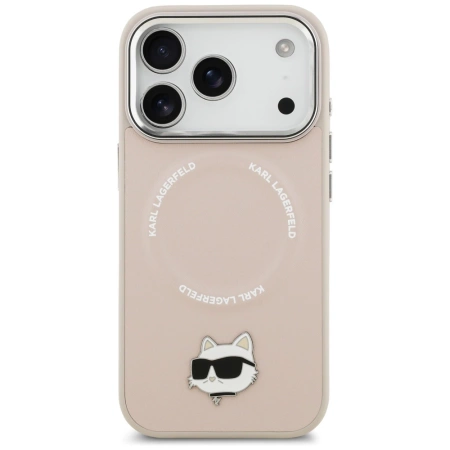 Etui Karl Lagerfeld Choupette Pin MagSafe do iPhone 17 Pro Max - różowe